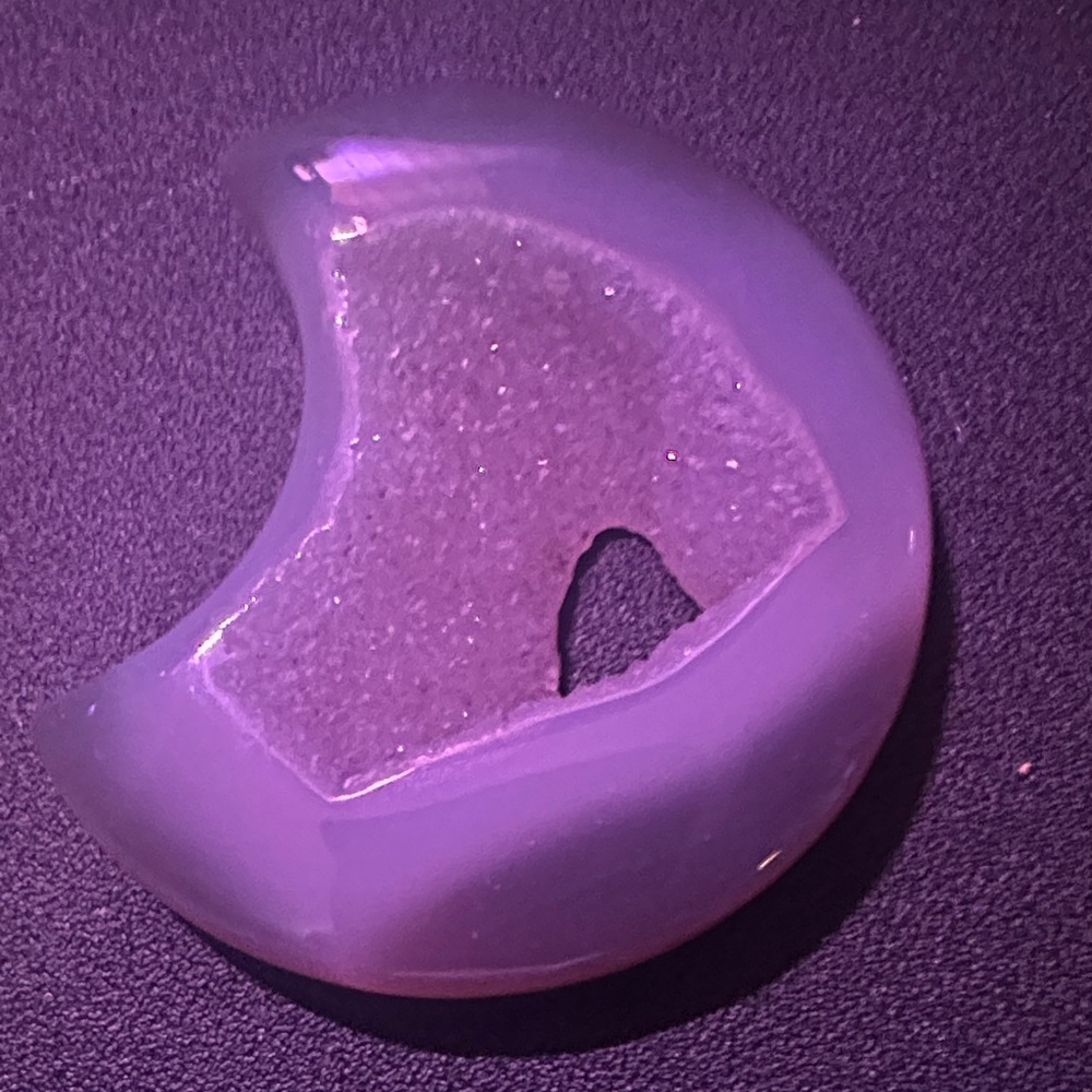 Purple Crescent Moon Gemstone